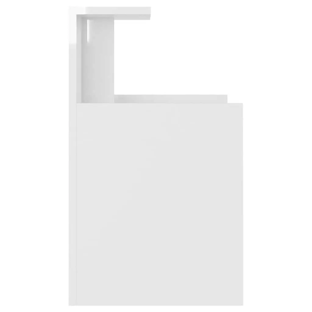 Bedside Tables High Gloss White 40x35x60cm 2 Piece Nightstands Bed Cabinets