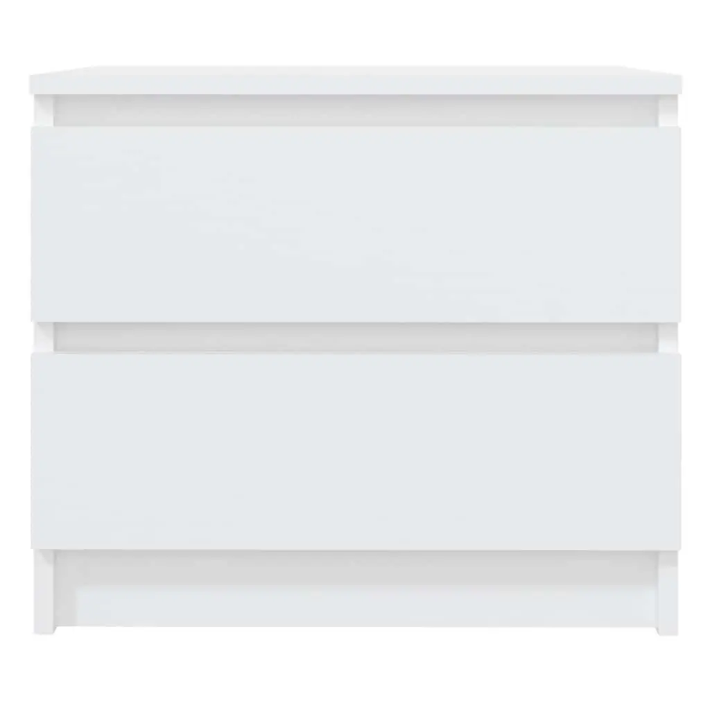 Bed Cabinets 2 pcs White Bedside Table Nightstand Bedroom Storage 50x39x43.5 cm