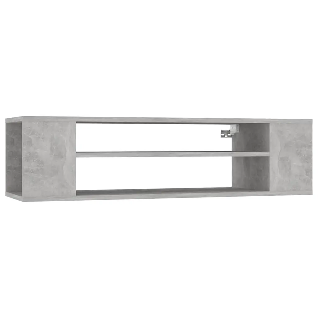 Hanging TV Cabinet Wall-Mounted Sturdy Engineered Wood 100 x 30 x 26.5 cm Grey