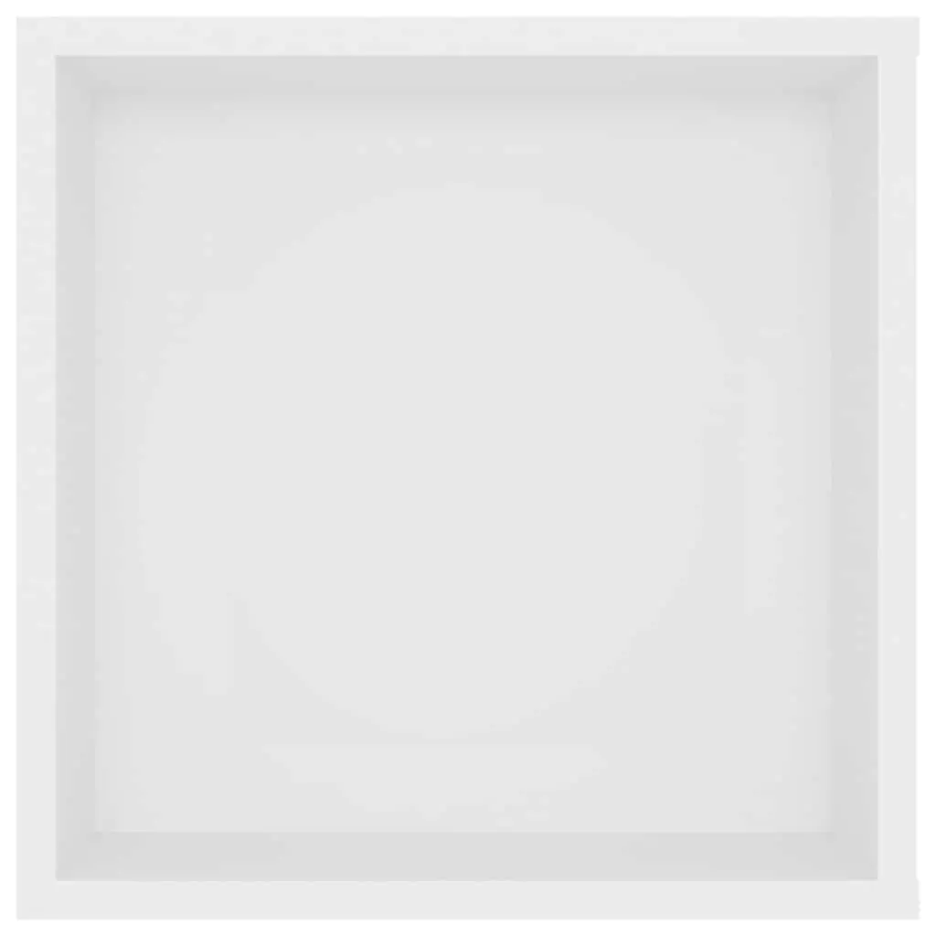 Wall-Mounted TV Cabinet Adjustable Shelves White Storage Unit
