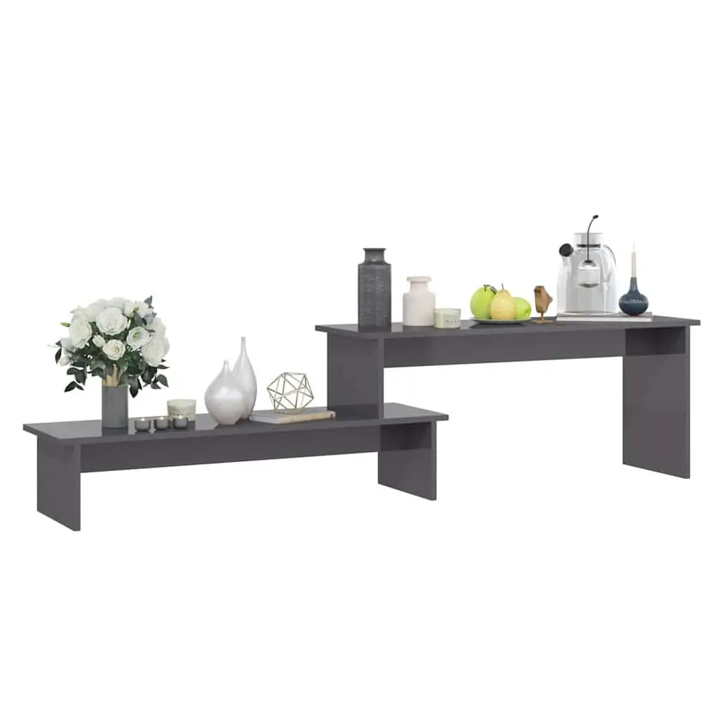 TV Cabinet Industrial Style Adjustable Shelving Unit Engineered Wood Grey