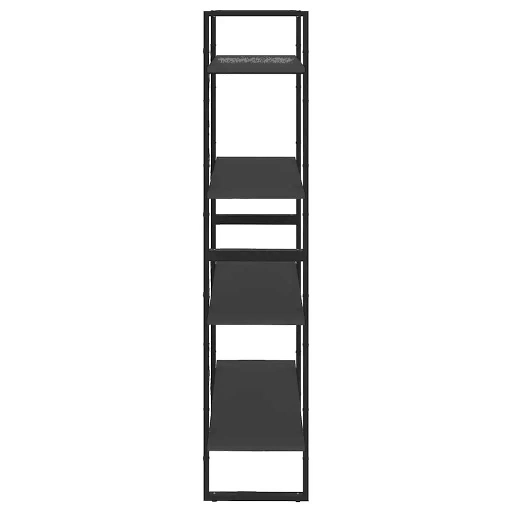 4-Tier Book Cabinet Grey Shelving Storage Unit Engineered Wood Display Shelf