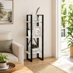 3-Tier Book Cabinet White Wooden Shelving Unit Storage Bookcase Display Shelf
