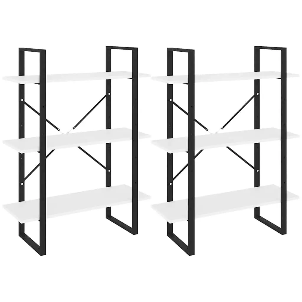 High Cabinet Tall Shelving Unit 80x30x210 cm White Engineered Wood Bookcase