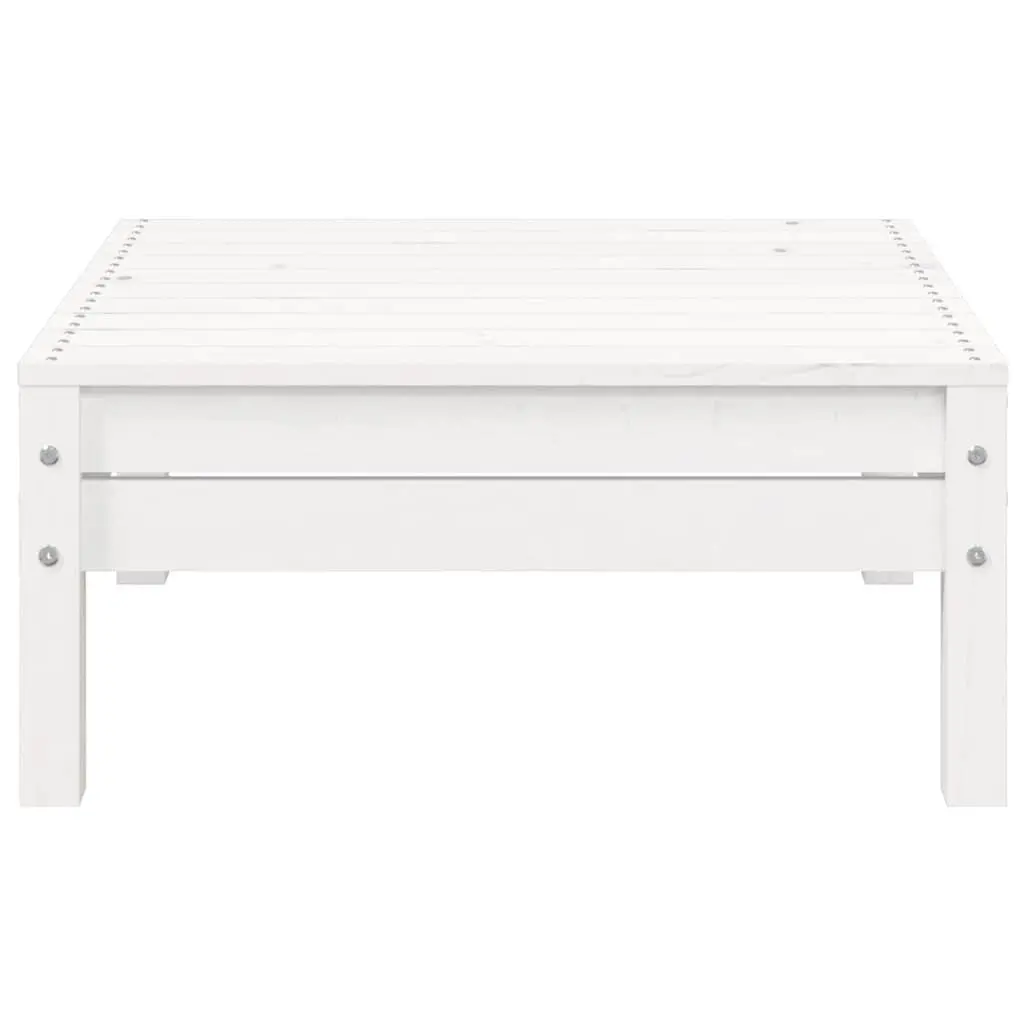 3 Piece Outdoor Garden Lounge Set Modular Sectional Seating with Cushions Solid Pinewood White