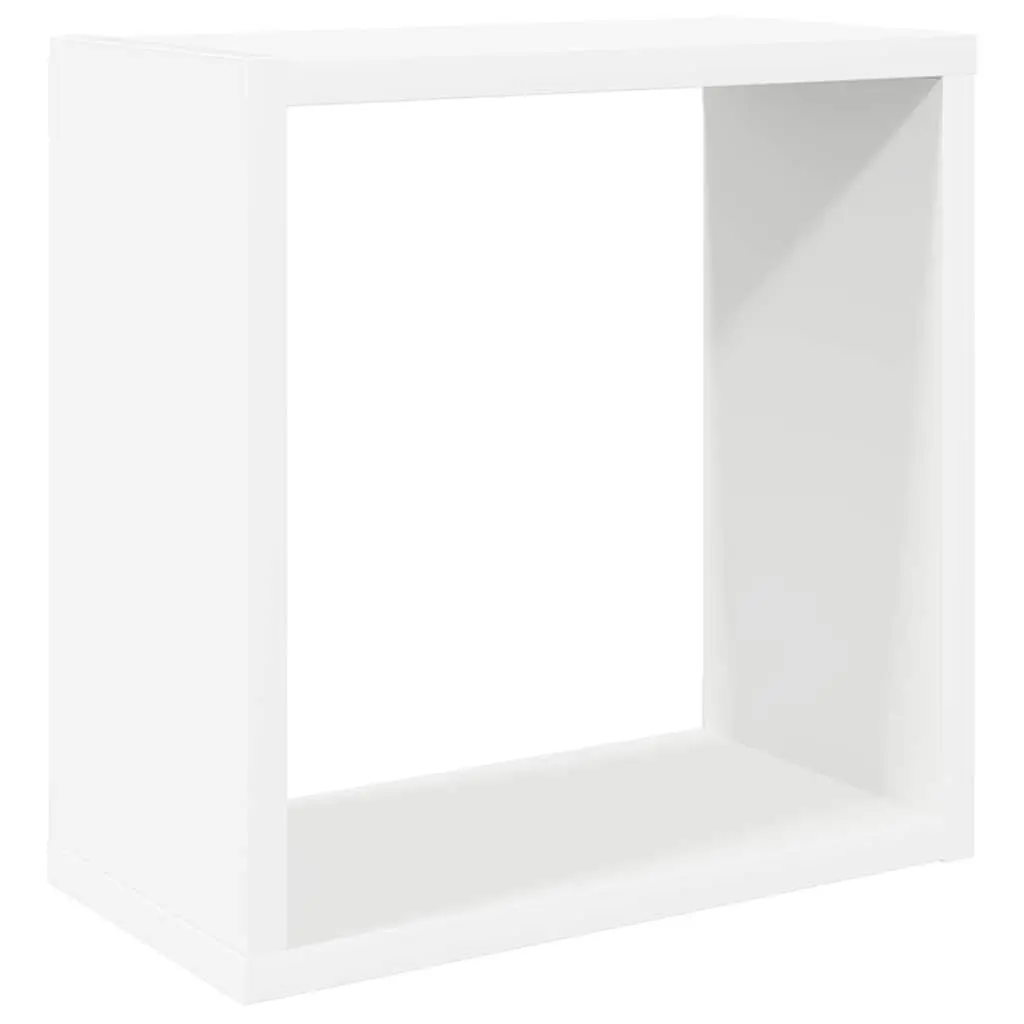 Wall Cube Shelves Set 4 Piece Floating Storage Display Organizer White Sonoma Oak