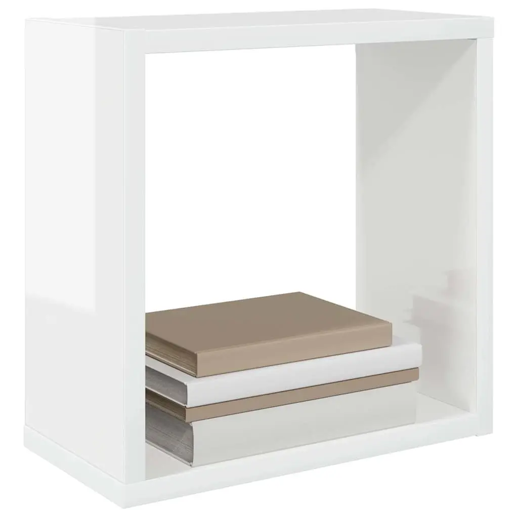 Wall Cube Shelves Set 6 Piece Floating Display Storage Shelving White