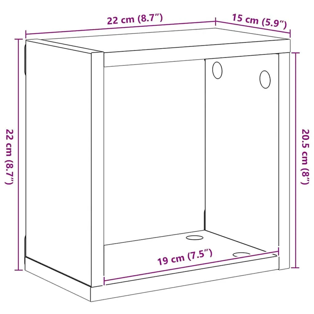 Wall Cube Shelves Floating Storage Display 6 Pieces White