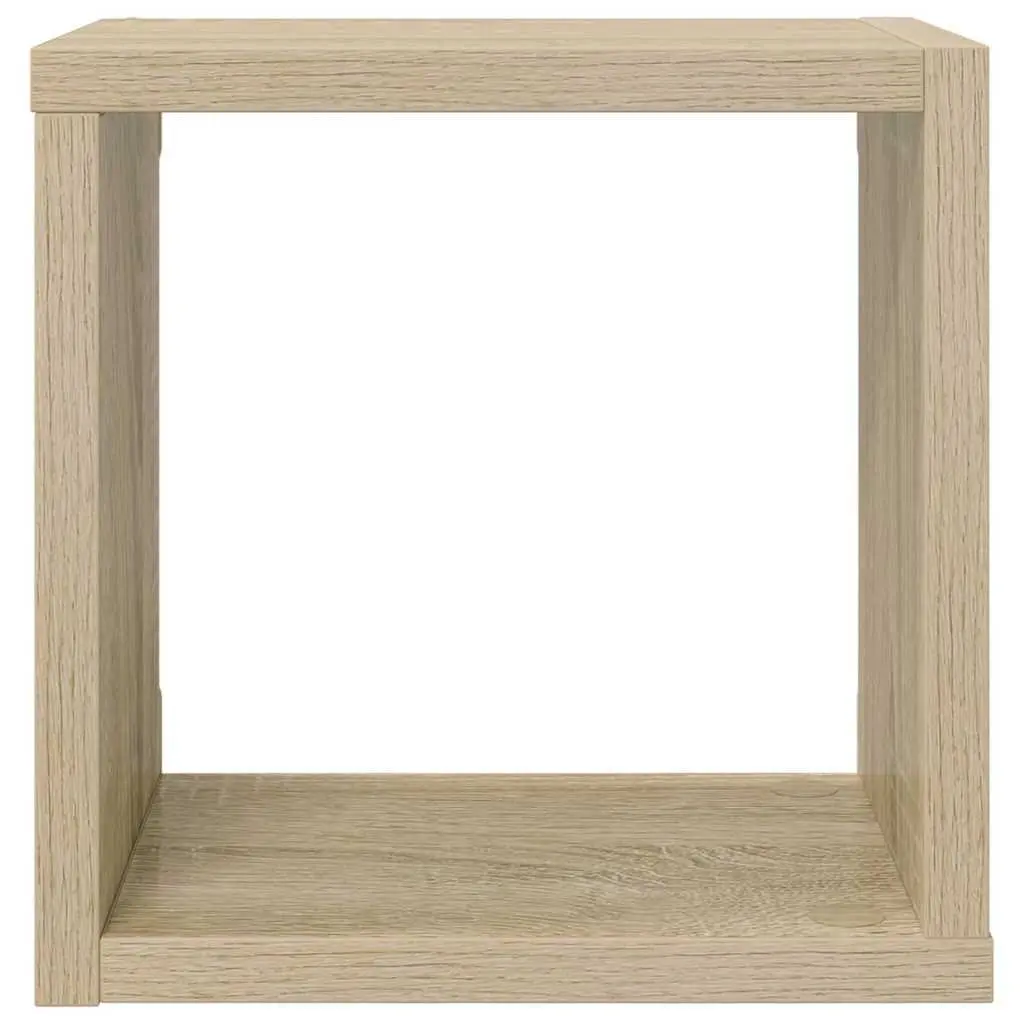 Wall Cube Shelves 4 Piece Set Floating Storage Display Brown