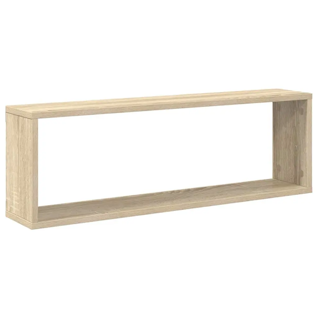 Wall Cube Shelves 6 Piece Set White Sonoma Oak Storage Display Shelving Unit