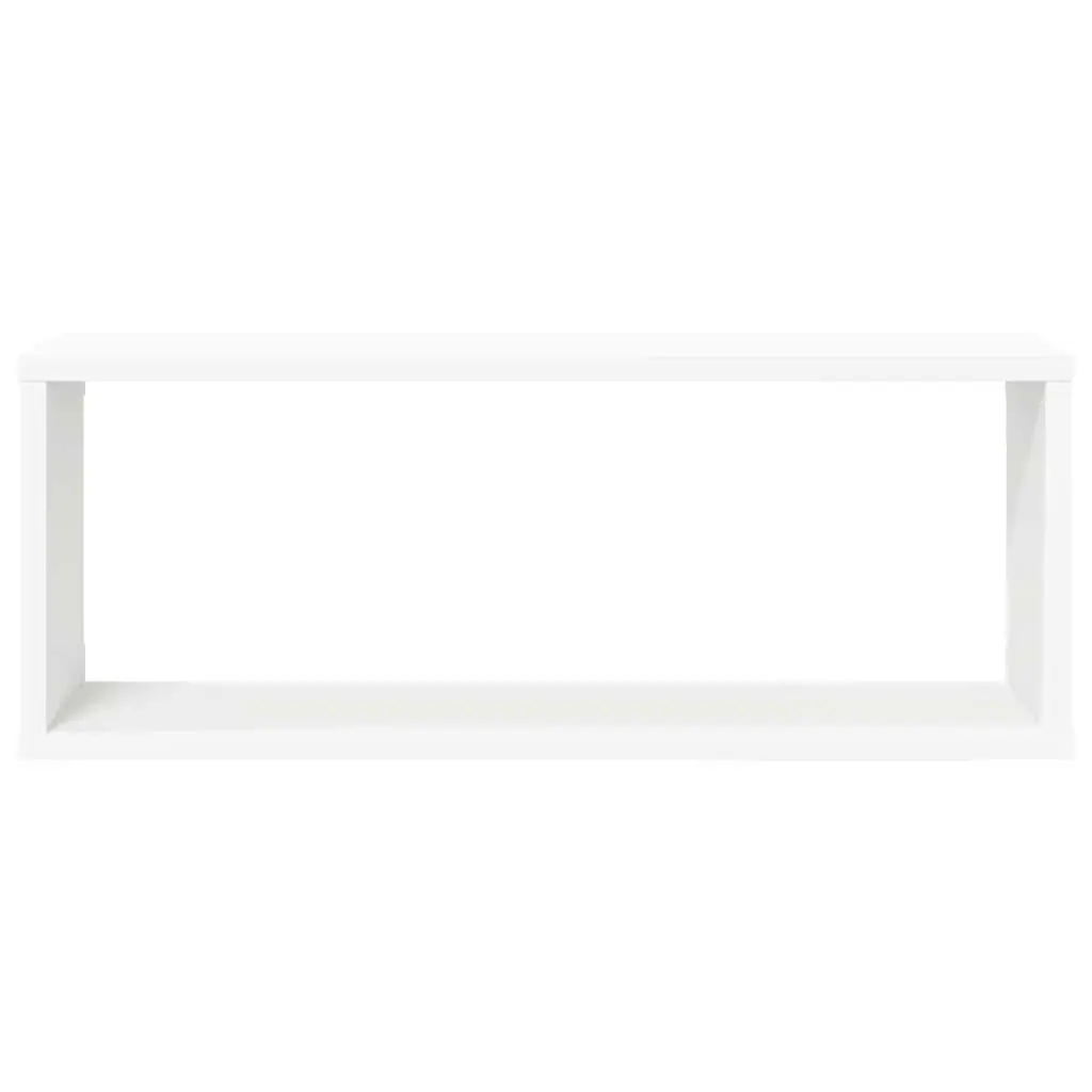 Wall Cube Shelves Set 4 Piece White Storage Display Engineered Wood