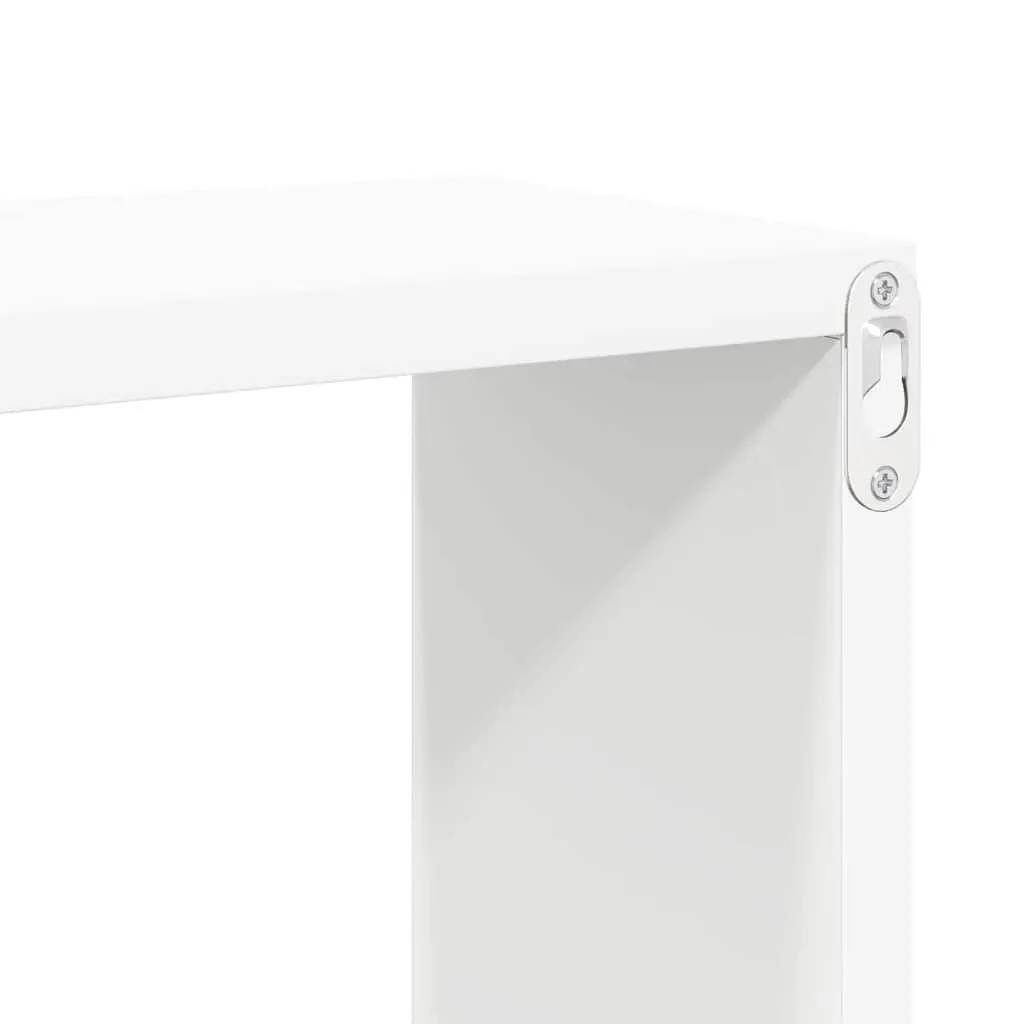 Wall Cube Shelves Set 4 Piece White Storage Display Engineered Wood
