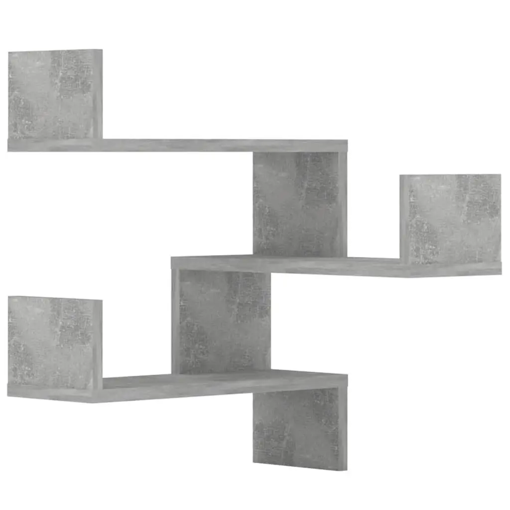 Wall Corner Shelves 2 Pieces Grey 40x40x50 cm Display Storage