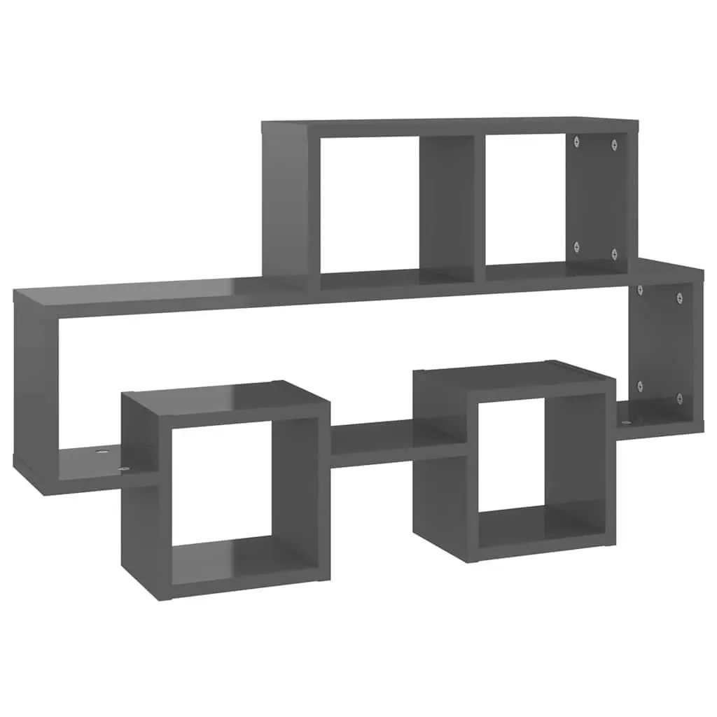Car-Shaped Wall Shelf Grey Floating Storage Display Unit 82W x 15D x 51H cm Engineered Wood