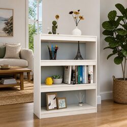 Book Cabinet Standing Shelf White 100x30x103 cm Storage Organiser Room Divider