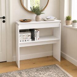 Console Table White Hallway Entryway Side Table Accent Furniture Storage
