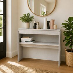 Console Table Hallway Entrance Display Side Table Grey 102x30x80cm