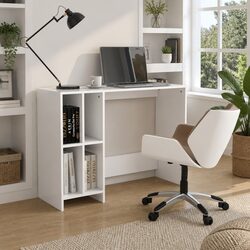 Notebook Desk White Modern Office Workstation Computer Table Study Furniture