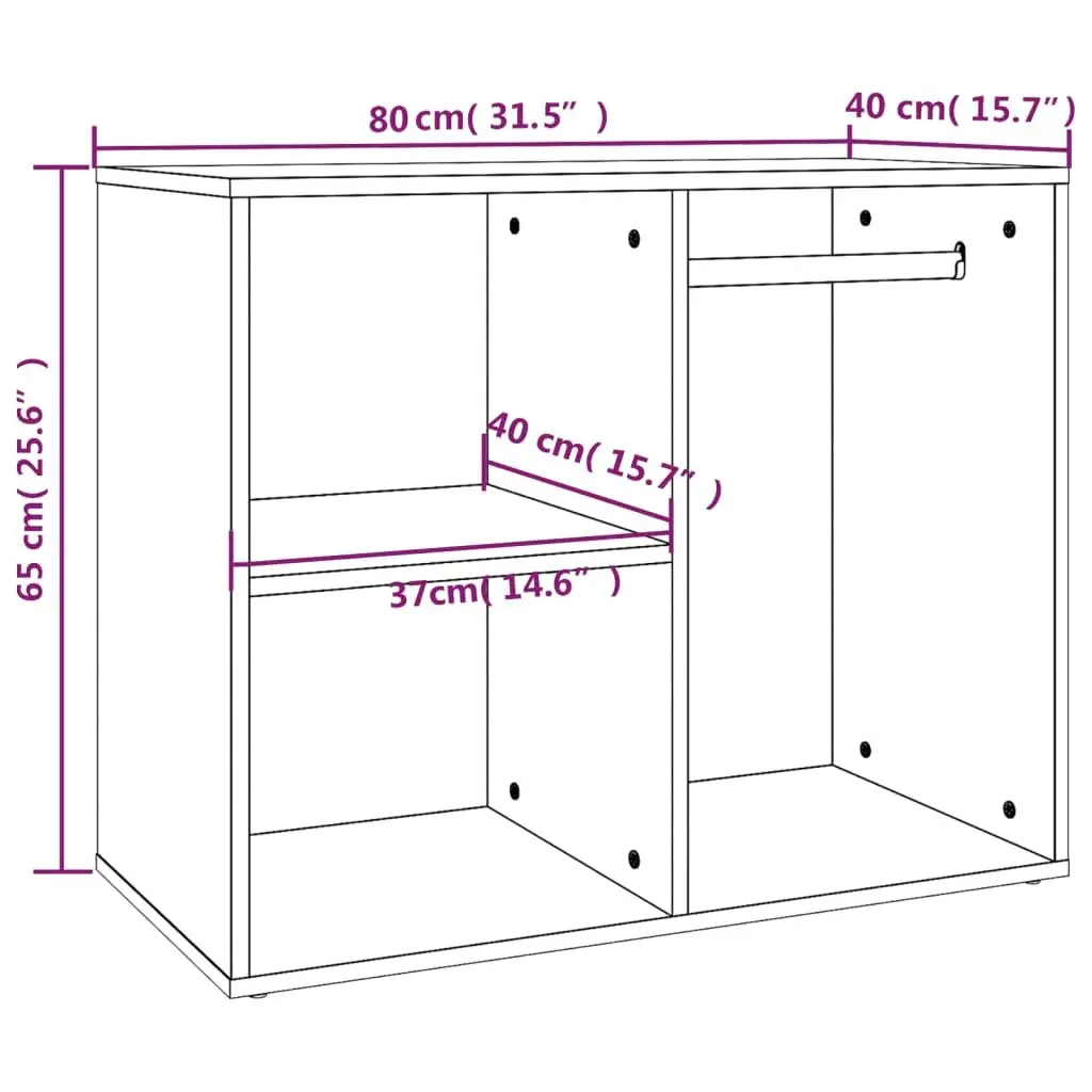 White Dressing Cabinet Storage Engineered Wood Bedroom Makeup Organizer