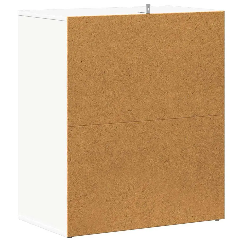 Shoe Cabinet with 5 Shelves 60x35x70cm White Engineered Wood Storage Organiser