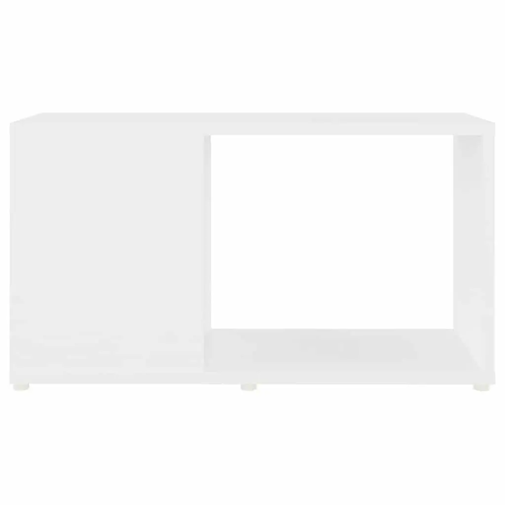 TV Cabinet Open Shelving Unit Storage White 60W x 24D x 32H cm
