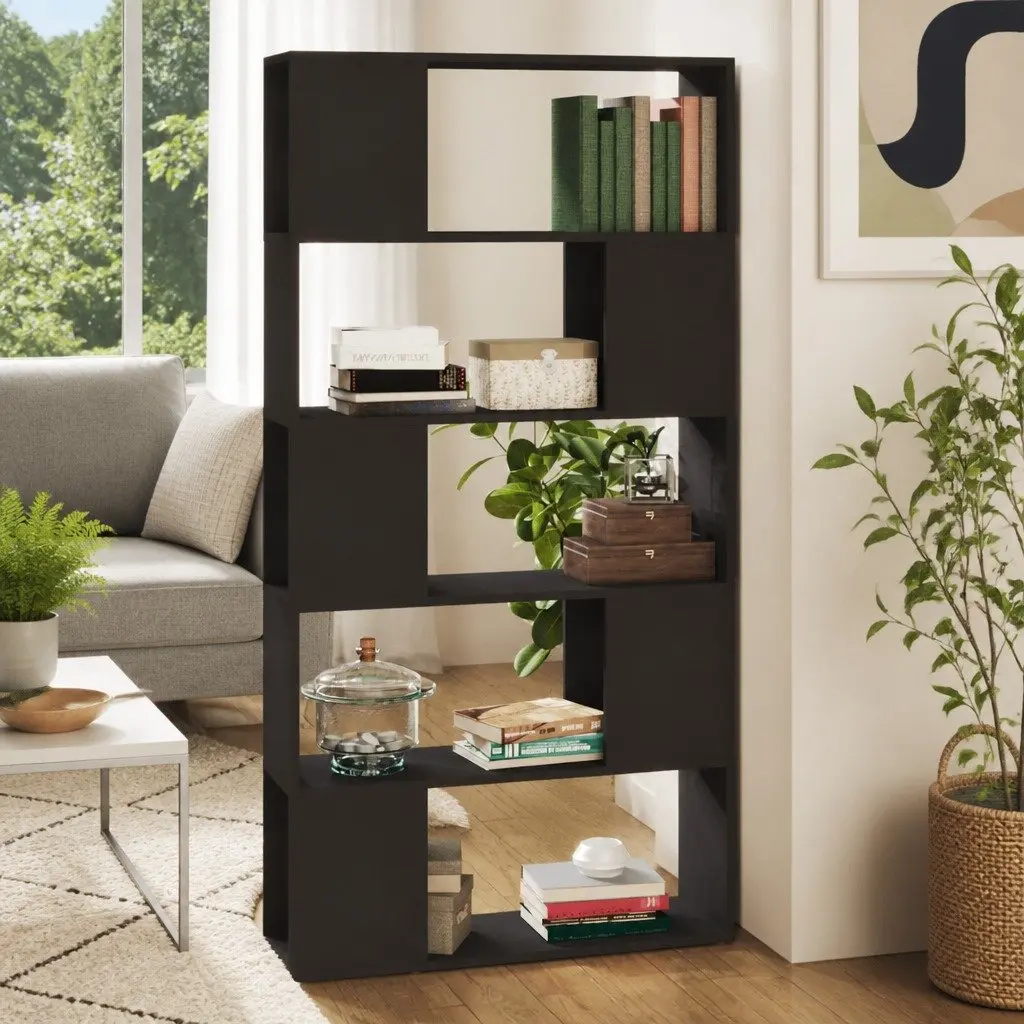 Book Cabinet Room Divider Grey 80x24x155cm Storage Shelf
