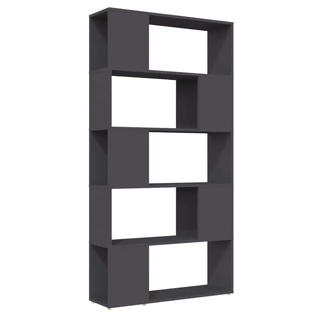 Book Cabinet Room Divider Grey 80x24x155cm Storage Shelf