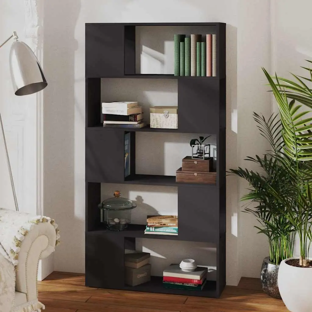 Book Cabinet Room Divider Grey 80x24x155cm Storage Shelf