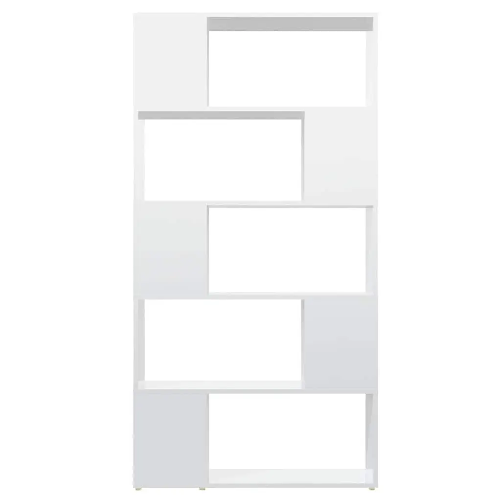 Book Cabinet Room Divider Storage Unit 80x24x155 cm White Engineered Wood