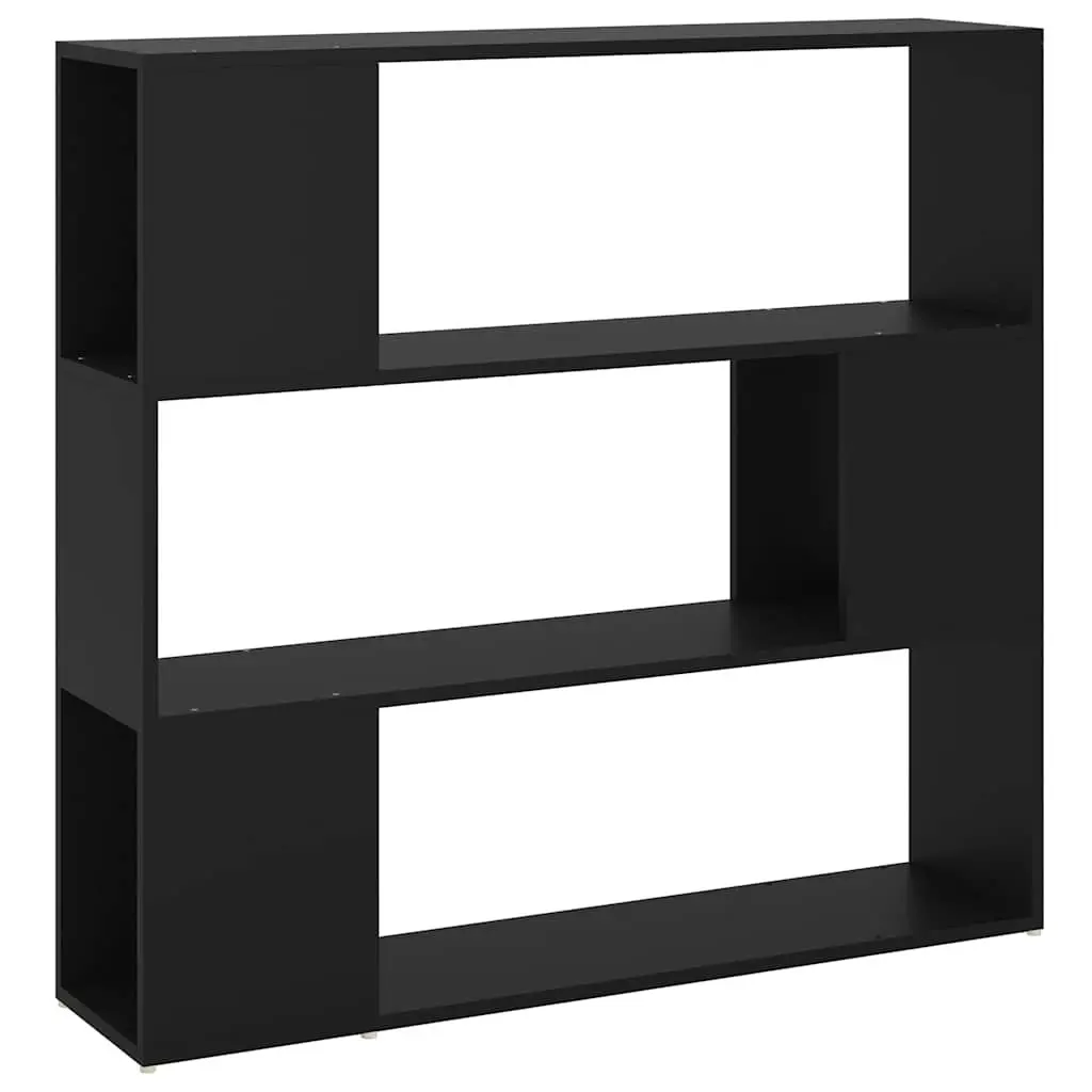 Book Cabinet Room Divider Storage Unit Black 100L x 24W x 94H cm