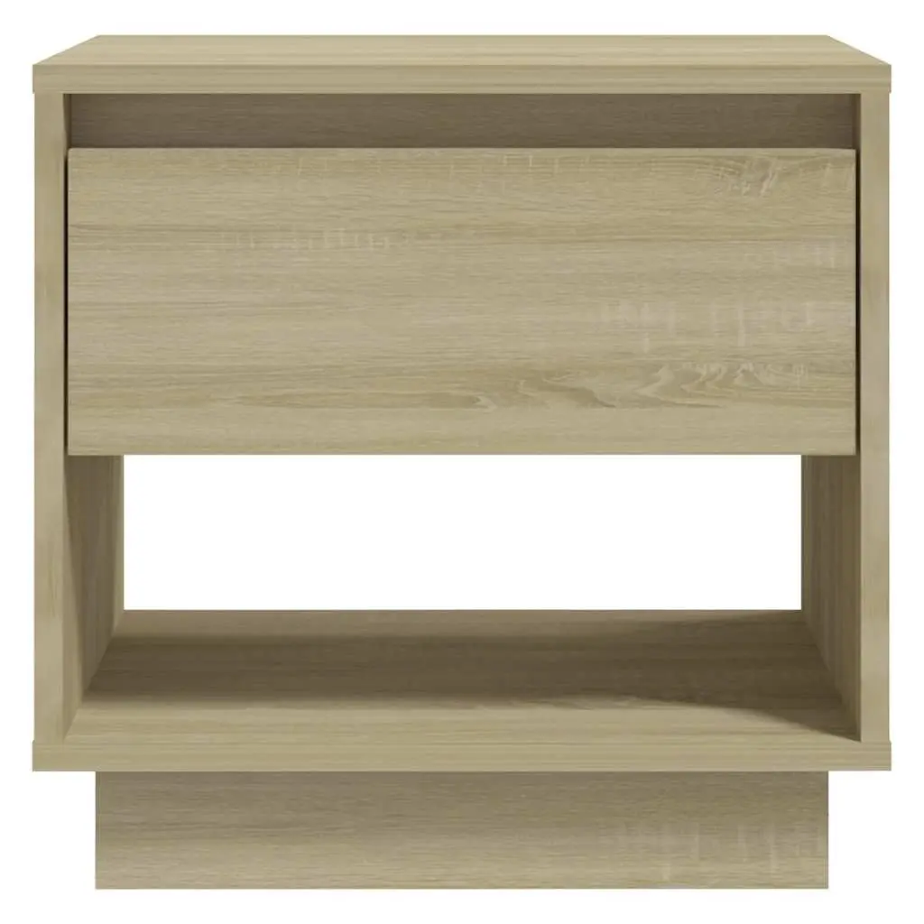 Bedside Cabinets Set of 2 Storage Drawer Open Compartment 45x34x44cm Beige