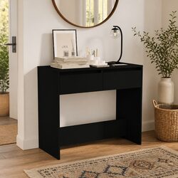 End Table Console Table Black Storage Drawers Hallway Accent Furniture Decor