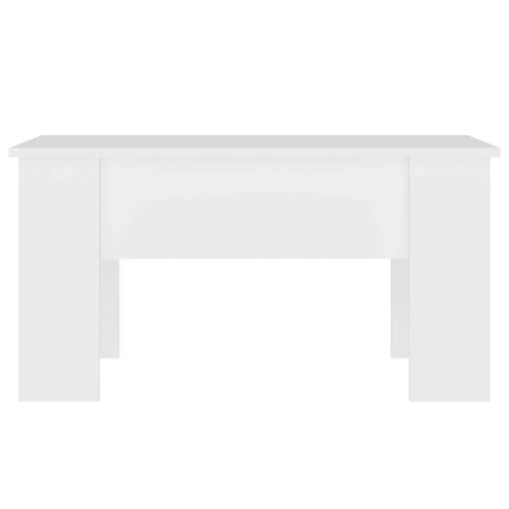 Coffee Table Lift-Top White Storage Compartment Engineered Wood Modern Living Room Furniture