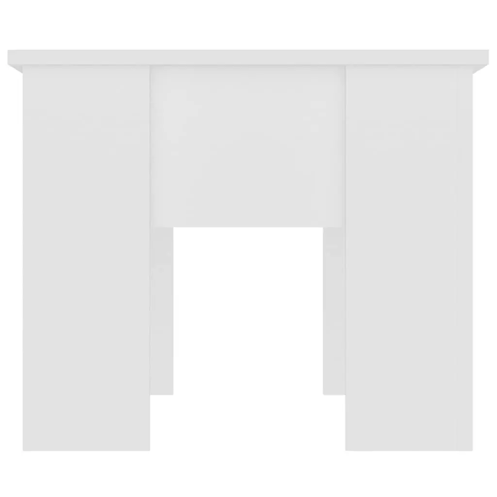 Coffee Table Lift-Top White Storage Compartment Engineered Wood Modern Living Room Furniture