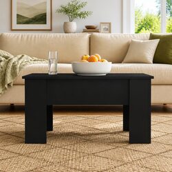 Coffee Table Lift Top Black Storage Compartment Living Room Furniture Accent