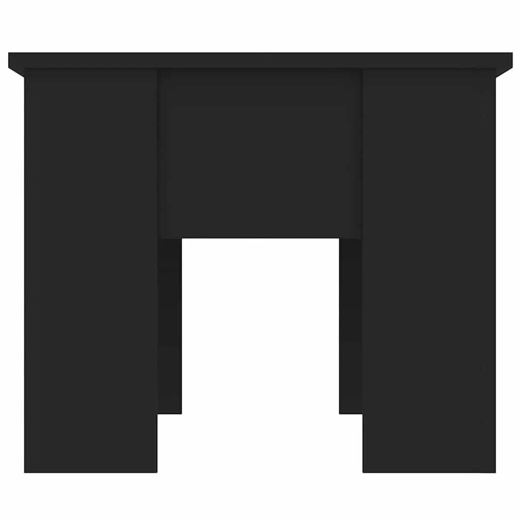 Coffee Table Lift Top Black Engineered Wood Storage Compartment