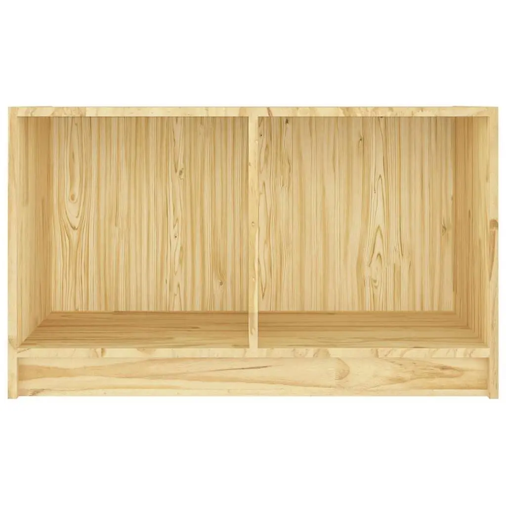 TV Cabinet Solid Pinewood Storage Unit 70x33x42 cm Brown