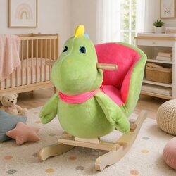 Rocking Animal Dinosaur Baby Rocker Toy Soft Plush Padded Seat Toddler Bouncer