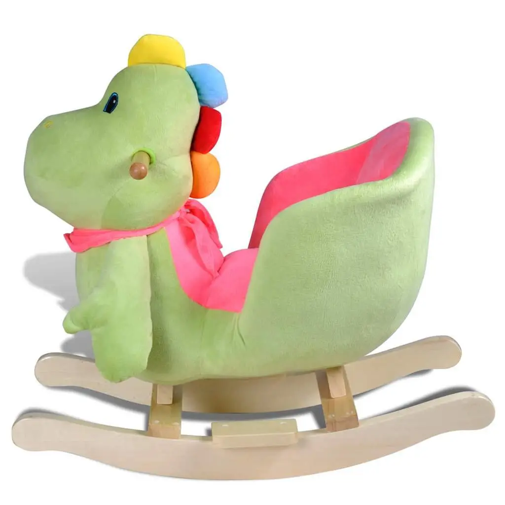 Dinosaur Baby Rocker Toy Soft Plush Padded Seat Green