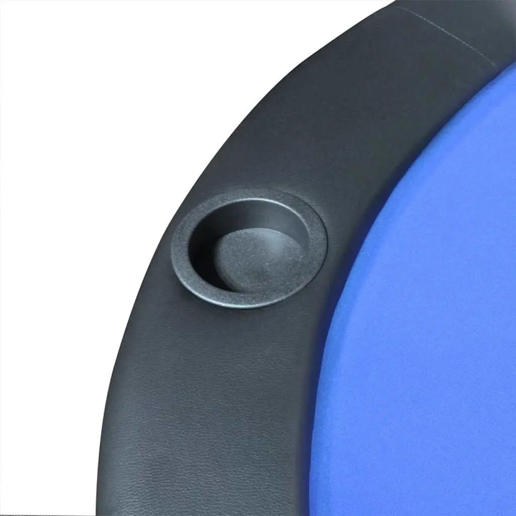 Poker Tabletop Foldable Racetrack Blue Padded Playing Surface for 10 Players