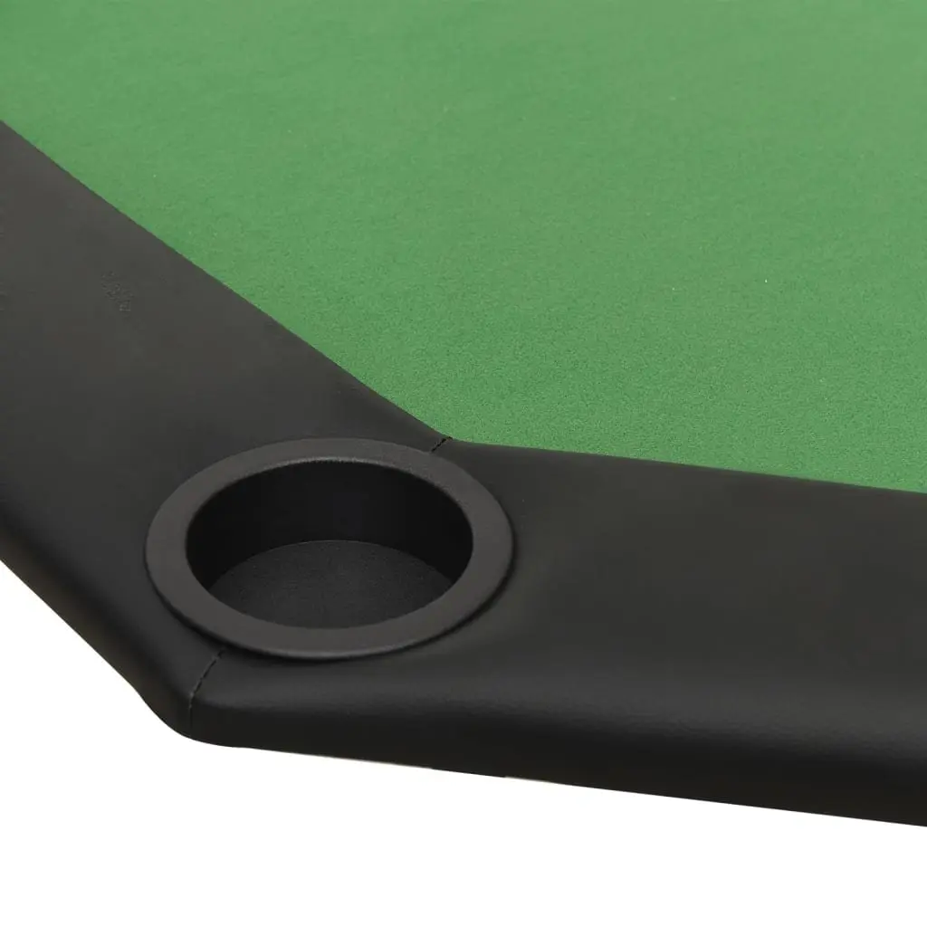 Folding Poker Table Casino Grade Felt Surface 8 Player Green Steel Frame