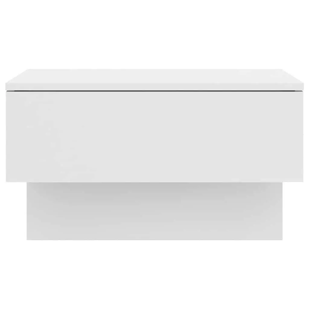 Wall-Mounted Bedside Cabinets Floating Storage Units 2 Piece High Gloss White
