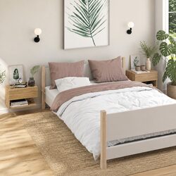 Wall-mounted Bedside Cabinets 2 pcs Brown Floating Storage Bedroom Shelves