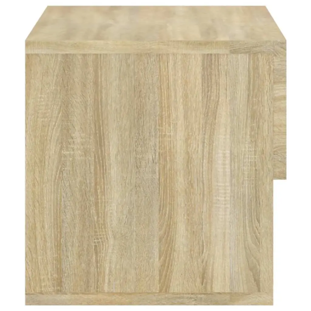 Wall-mounted Bedside Cabinets Space-saving Storage 2 Piece Brown Engineered Wood