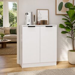 Sideboard White 60x30x70 cm Storage Cabinet Engineered Wood Furniture Buffet