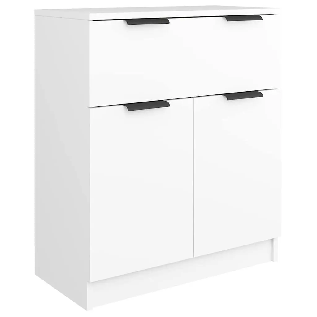 Sideboard Storage Cabinet with Drawer and Doors 60x30x70 cm White Engineered Wood