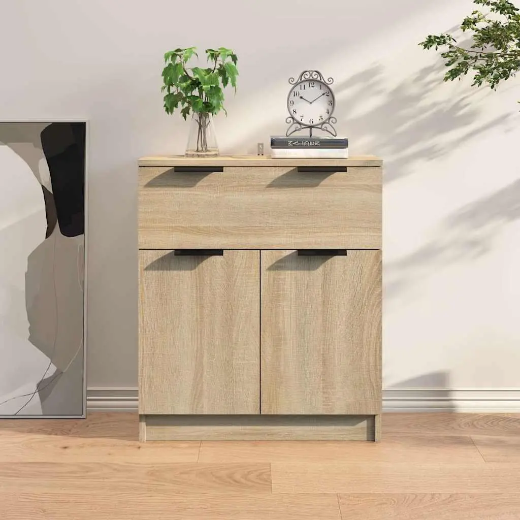 Sideboard Cabinet Brown Engineered Wood Storage Buffet 60x30x70cm Furniture
