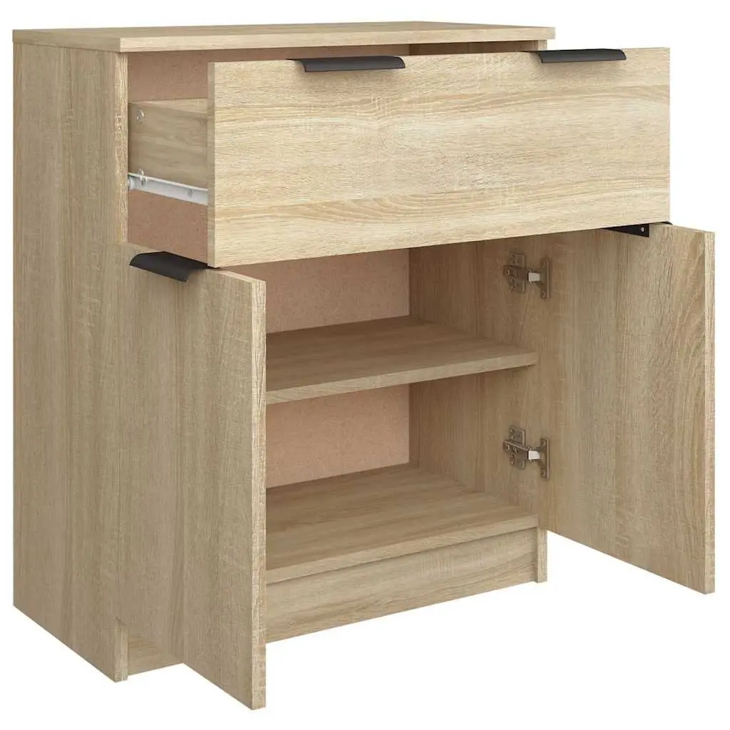 Sideboard Cabinet Brown Engineered Wood Storage Buffet 60x30x70cm Furniture