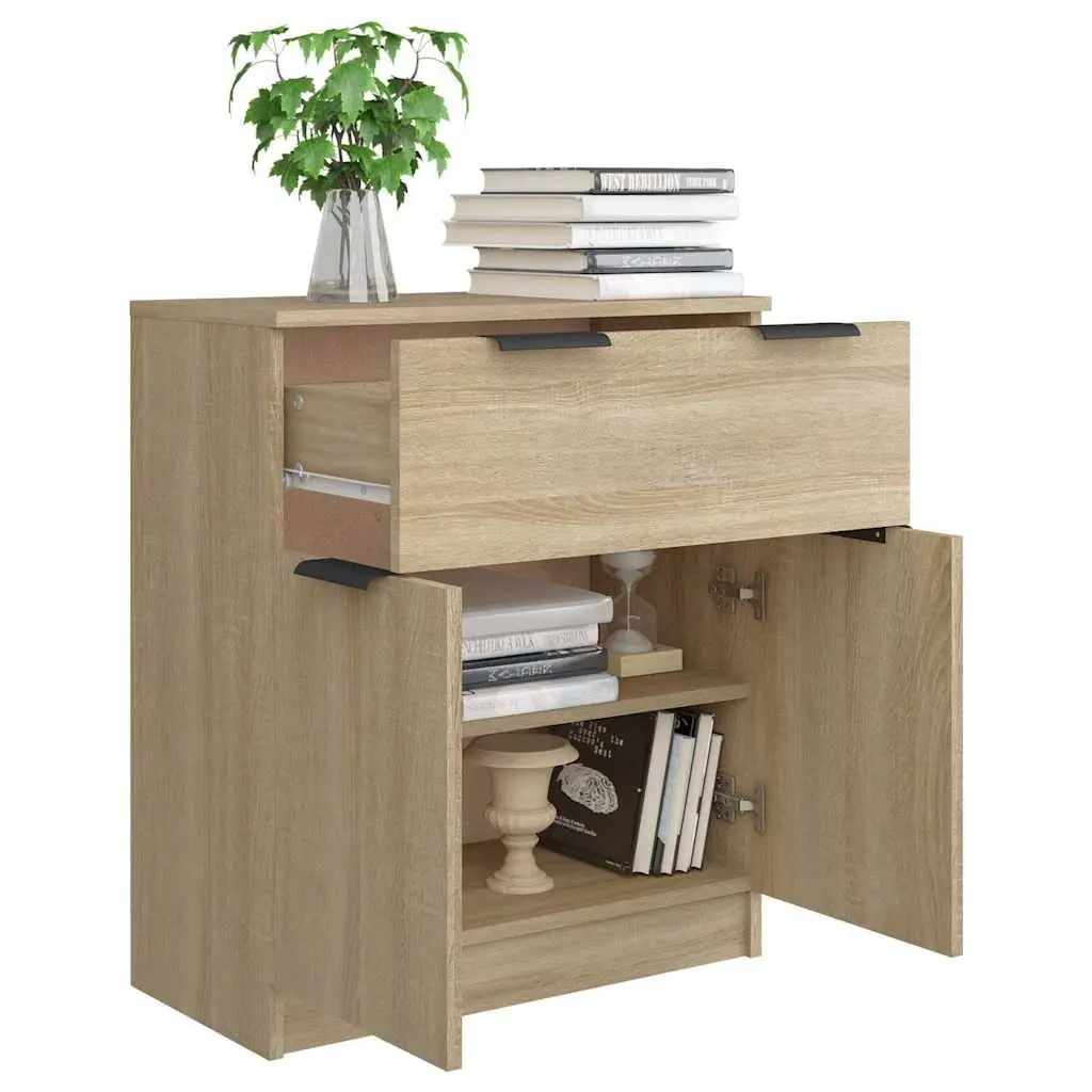 Sideboard Cabinet Brown Engineered Wood Storage Buffet 60x30x70cm Furniture