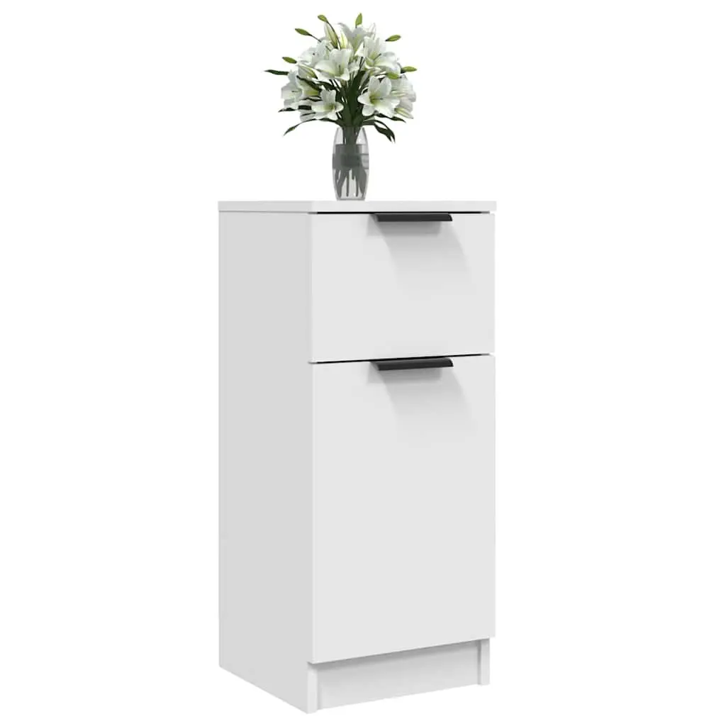 Sideboard Cabinet Minimalist Storage Unit 30x30x70cm White Engineered Wood